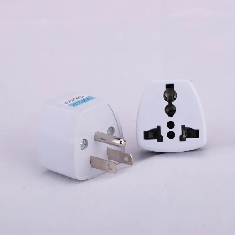 universal 3 pin travel au uk eu to us ac power plug power adapter converter outlet home travel wall plug details 0