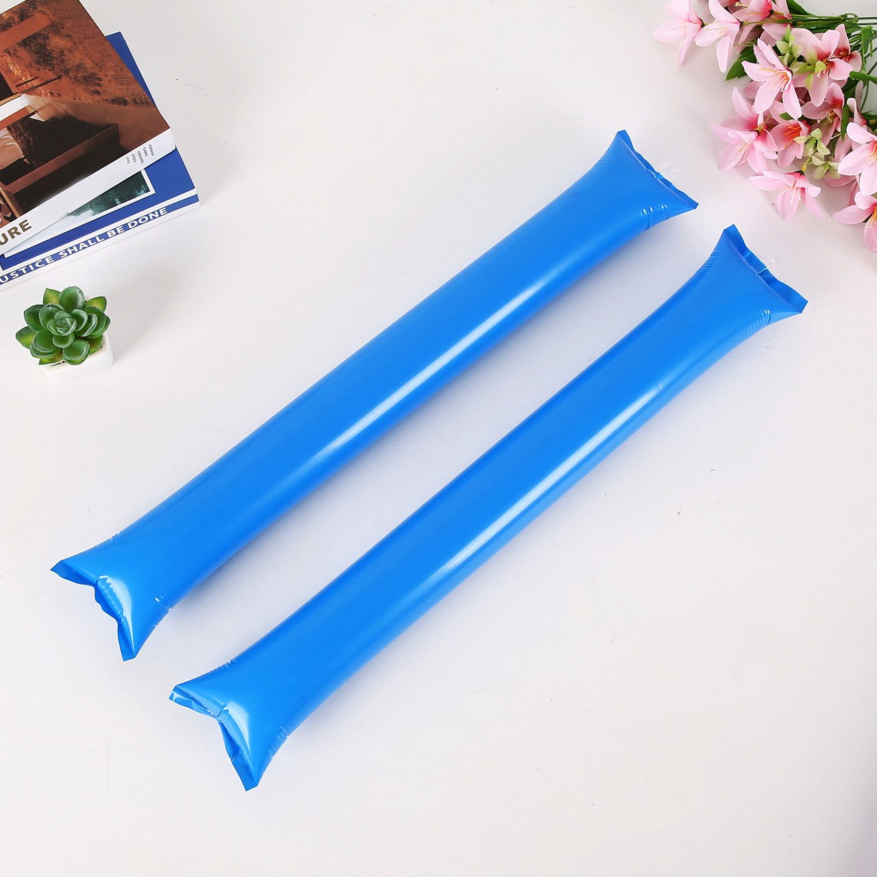 8pcs Pvc inflatable rod clapper stick cheerleading stick cheering sticks  blow up thunderstick party cheer inflatable toys for kids Party Noise  Sticks