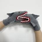 a pair autumn winter dress three dimensional shark gloves