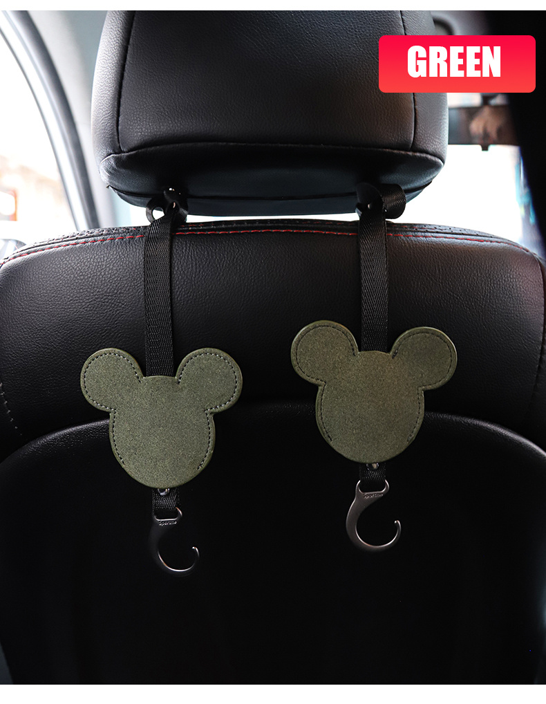 Car Seat Hook, Suede Leather Cartoon Hook Cute Classic Car Hook Hanger Car  Accessories - Temu