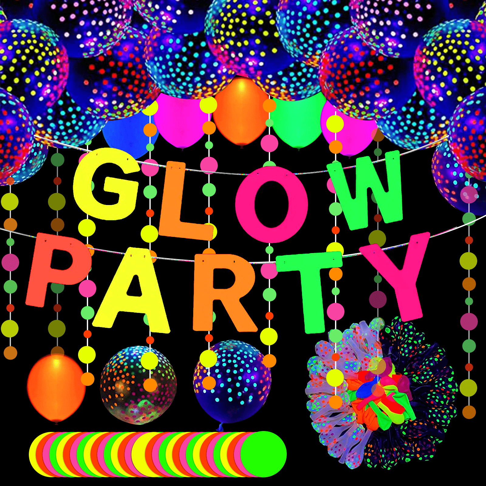 9 Pcs Glow Party Birthday Centerpieces Neon Birthday Decorations Honeycomb  Neon Glow Party Supplies Decorations LED Birthday Table Decorations Glow in
