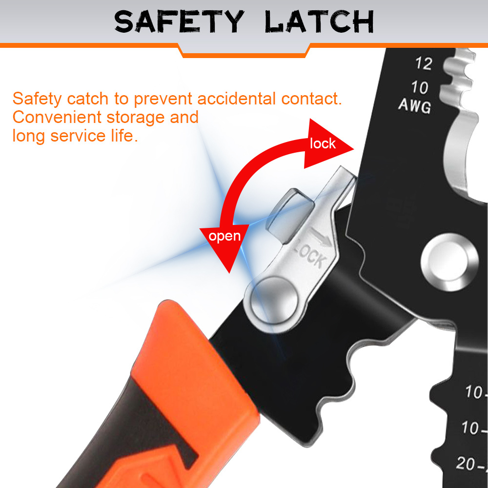 VIL Pince à dénuder pour Multifonctionnel Électricien, câble 10-20