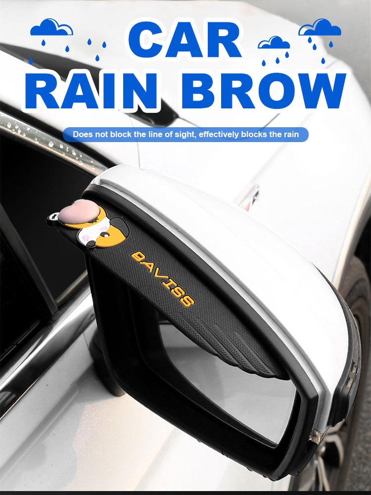 2 Stück Auto Rückspiegel Regen Augenbrauen Visier PVC wasserdicht