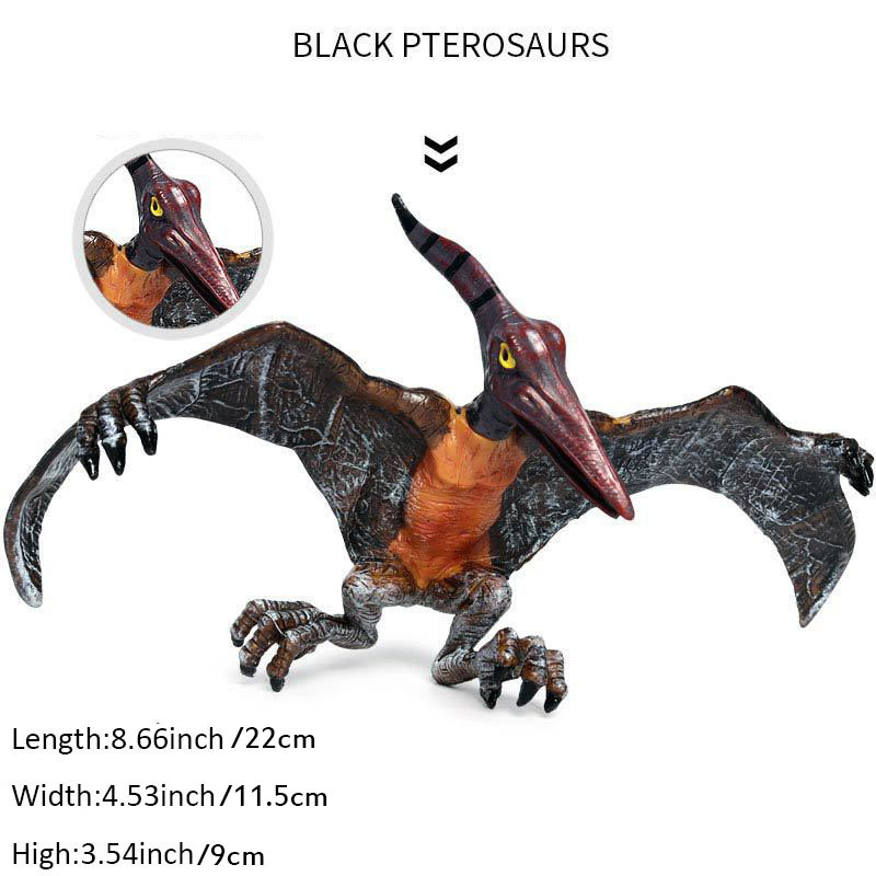 Pterodactyl Action Figures Realistic Flying Dinosaur Pteranodon Dino Toys  Pterosaur Model Toys Cake Toppers Set 