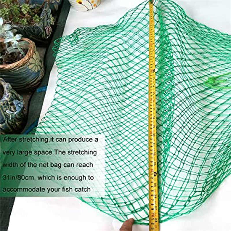 Portable Fishing Net Diving Fish Net Bag Drawstring Fish Catching Mesh Bag,  Size: 50 x 23, Made in The USA