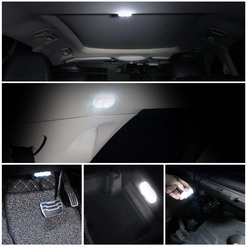 Nouvelle voiture Led Touch Lights Sans Fil Intérieur Lumière Auto Toit  Plafond Lampes de lecture Pour Porte Pied Coffre Boîte de Rangement USB  Chargement
