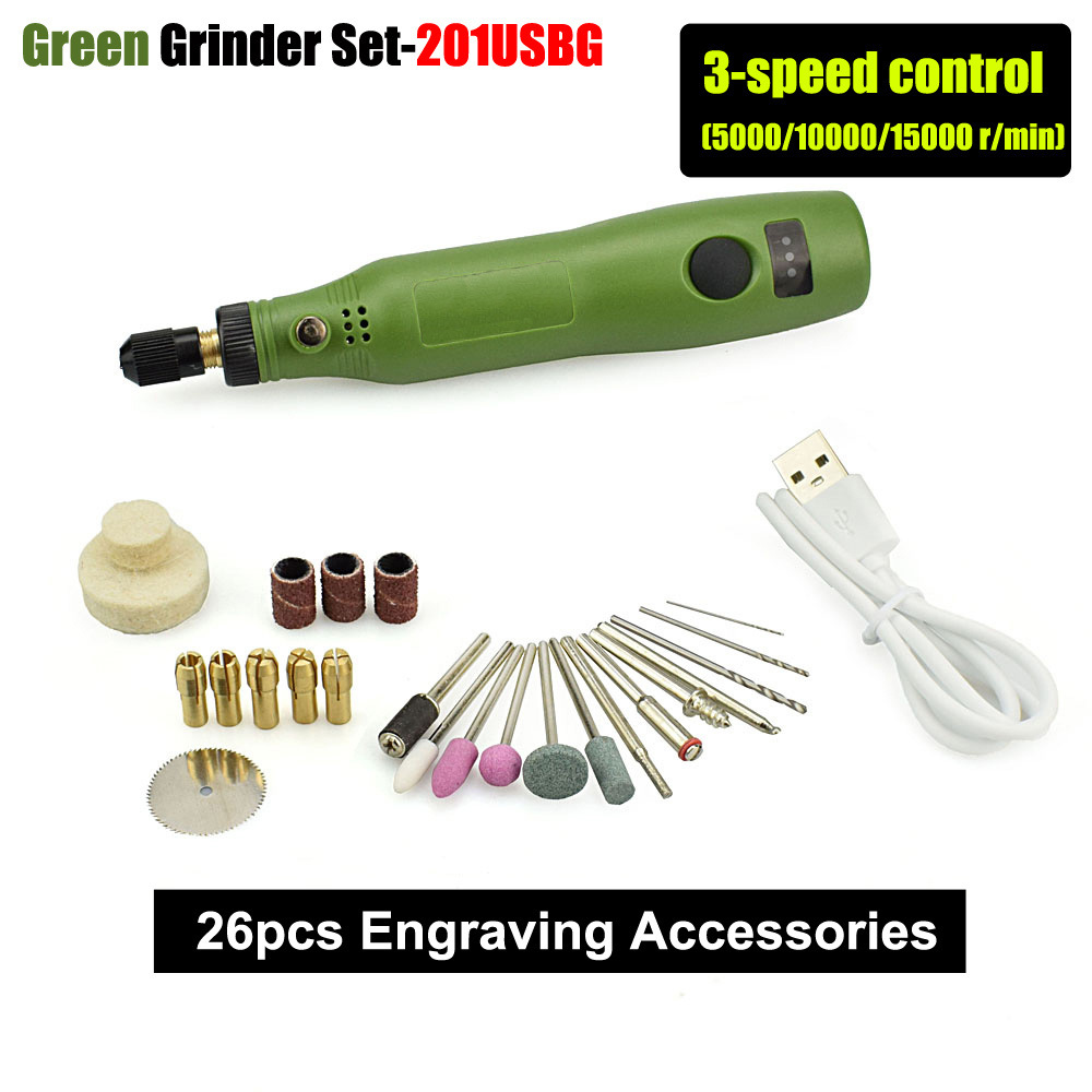 NEWACALOX Mini Grinder Machine USB Charging Variable Speed Rotary Tools Kit  Wood Grinder DIY Power Tool for Sanding/Polishing
