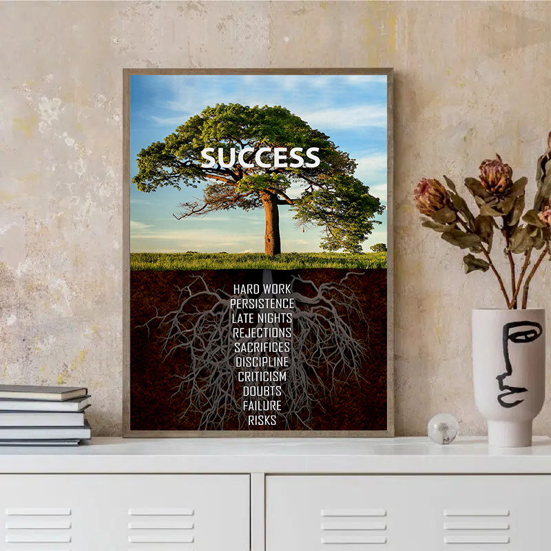 Frameless Classic Inspirational Quotes Of Success Canvas - Temu