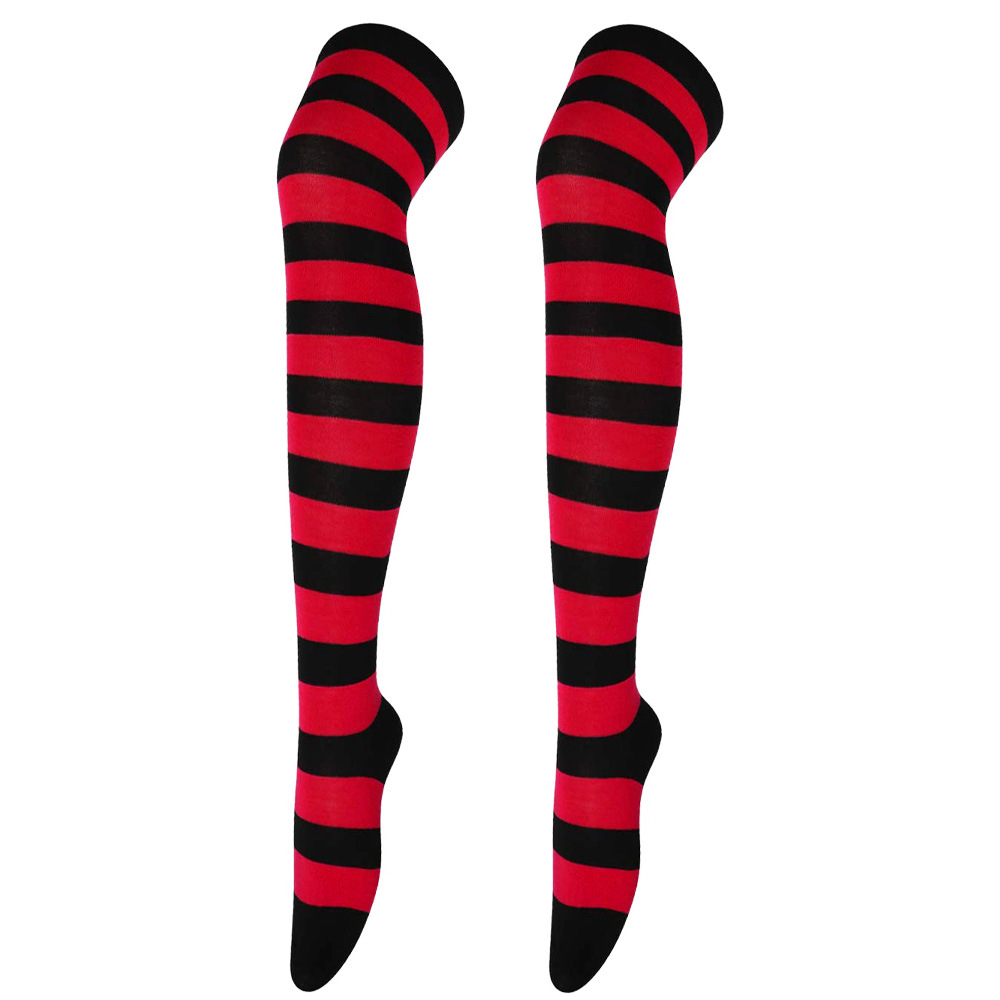 Striped Thigh High Socks Funny Cosplay Party Knee Socks - Temu