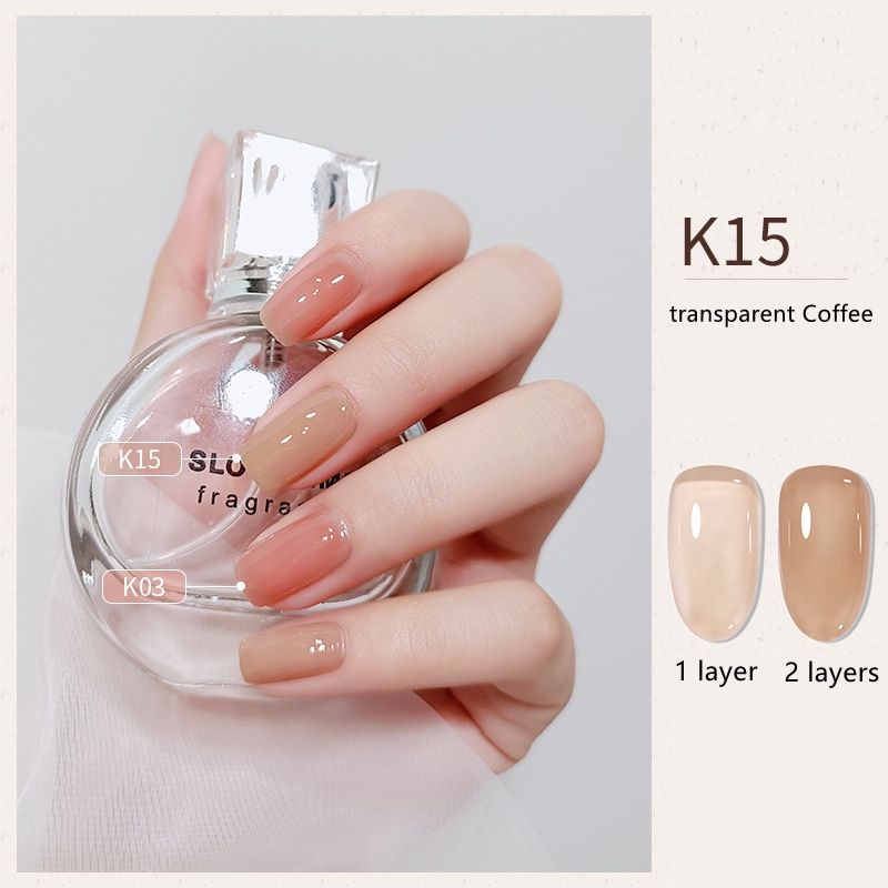 Jelly Color Transparent Nail Gel Polish Washable Solid Color Nail Polish Gel  Wine Red Black Light Purple Milky White Brown Nail Gel Diy Home Use Nail  Products - Beauty & Personal Care -
