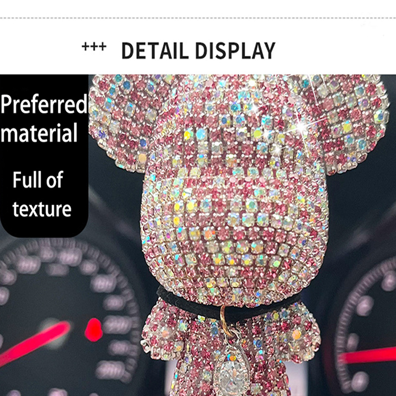 Car Accessories: Cute Bear Paint By Diamonds Ornaments For Air