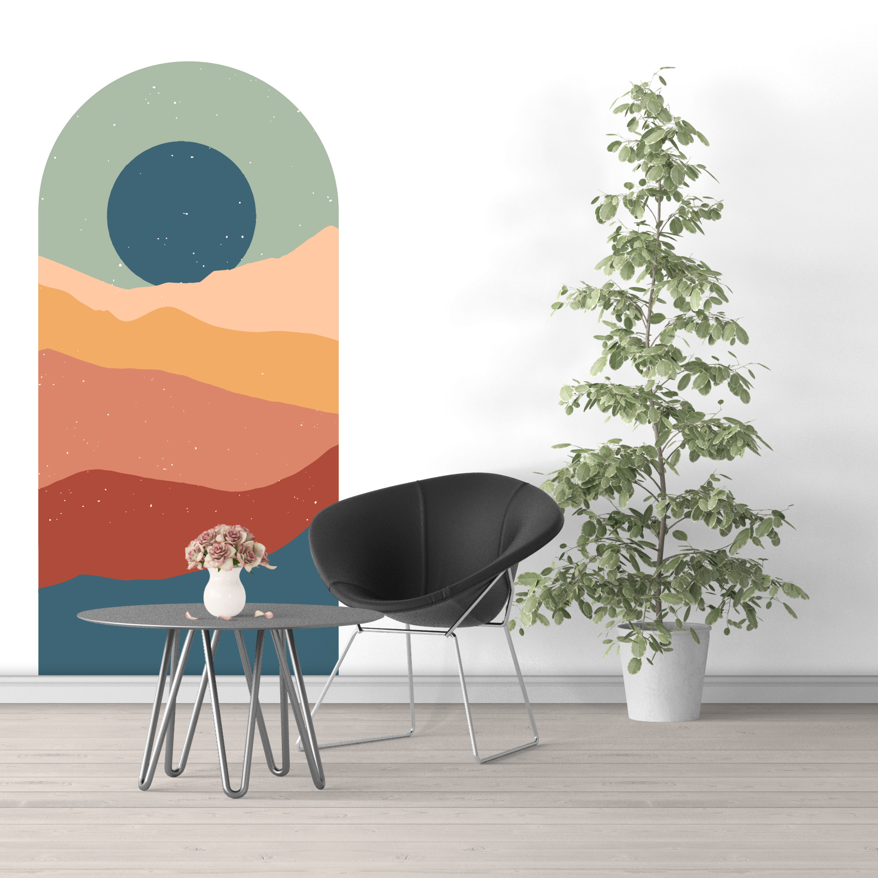 Bohemian Wall Art: Transform Room A Stunning Mountain Sunset - Temu