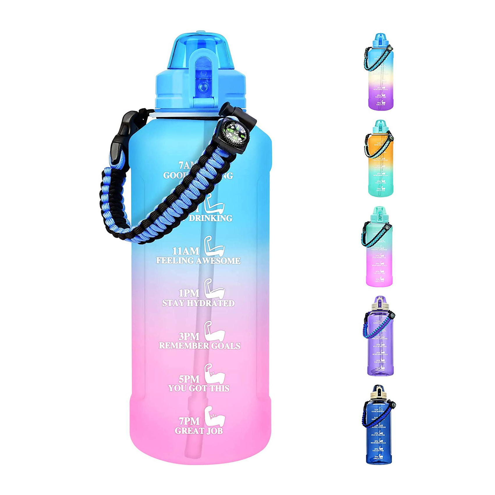 Half gallon Water Bottle With Sleeve (2 Liters) - Temu