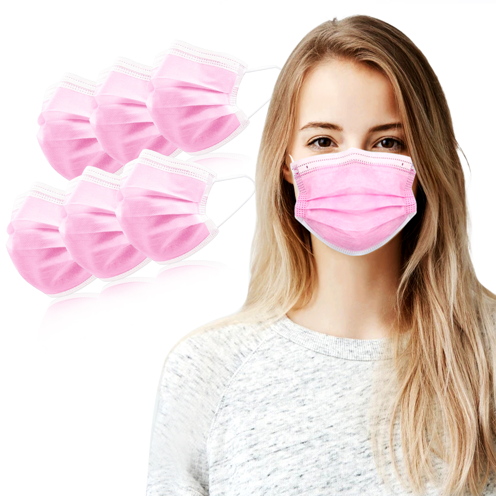 Cotton Blend 3 Ply Disposable Face Masks