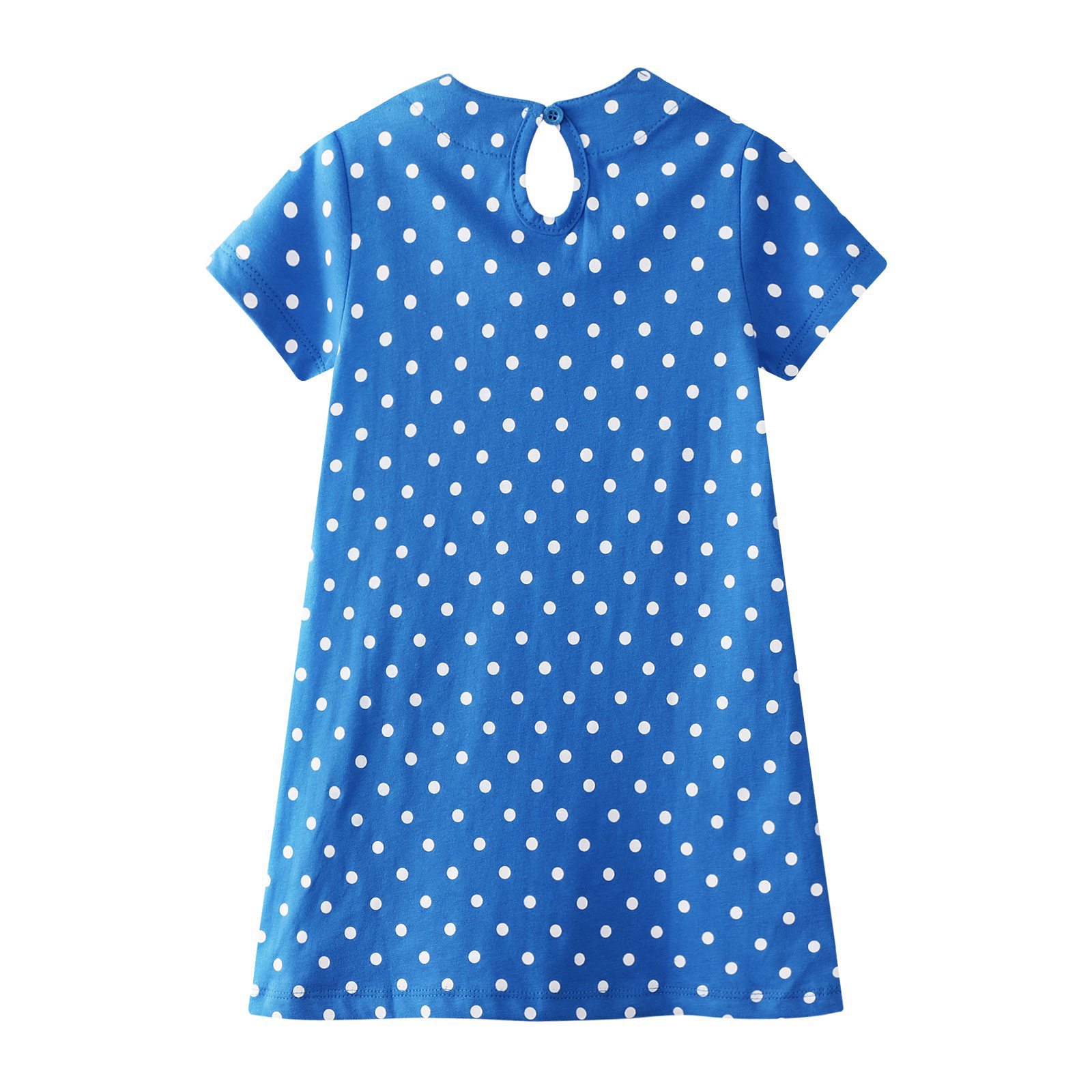 Girls Kids Cute Mermaid Crew Neck Polka Dot Short Sleeve - Temu Australia
