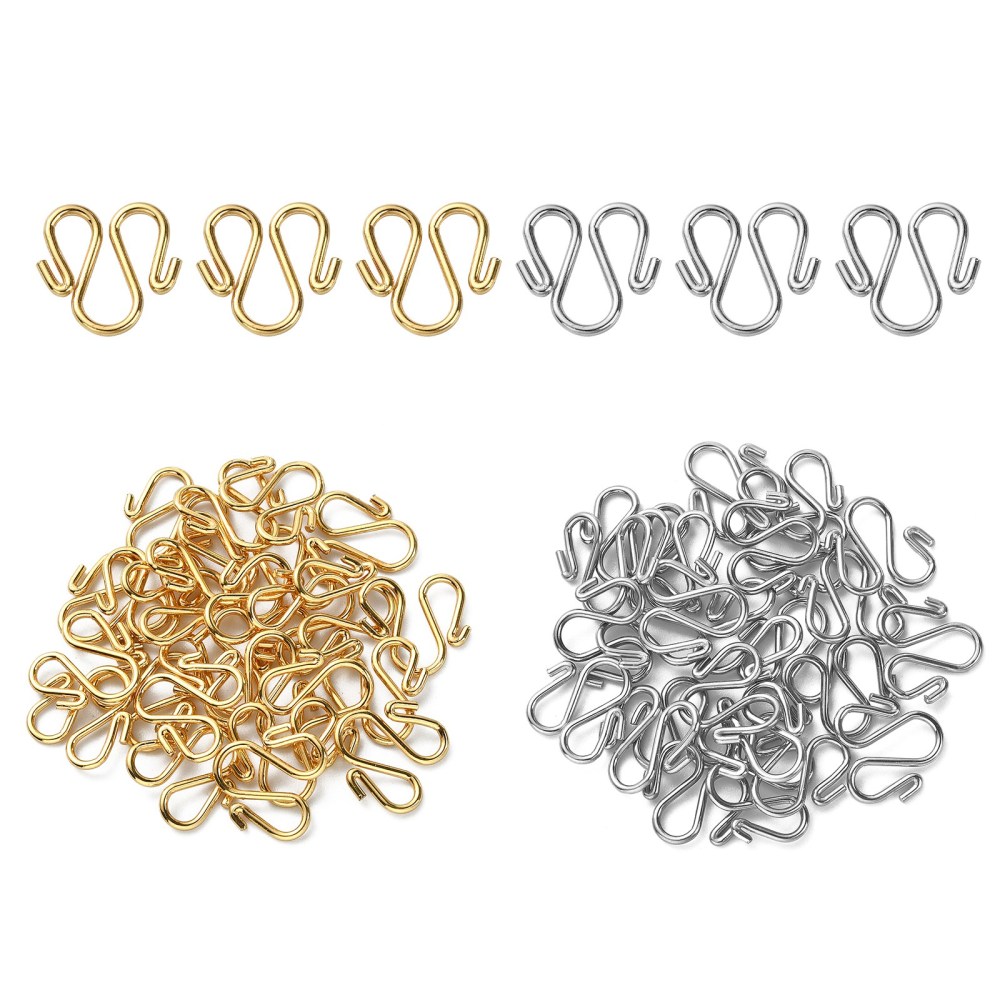 Stainless Steel Strong S Shape Clasps Diy Bracelet Clasps - Temu