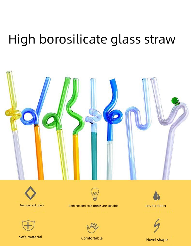 Artistry Glass Straws Twist Reusable Straws Heat Resistant - Temu