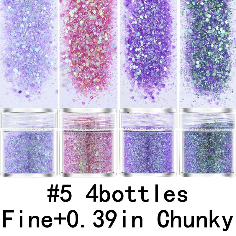 Suzy Sparkles Glitter - Chunky Glitter Set - Purple and Teal