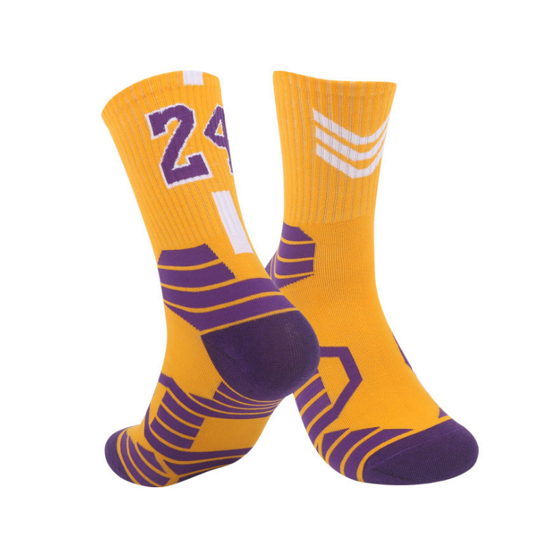 Calcetines de baloncesto para hombre con número de equipo