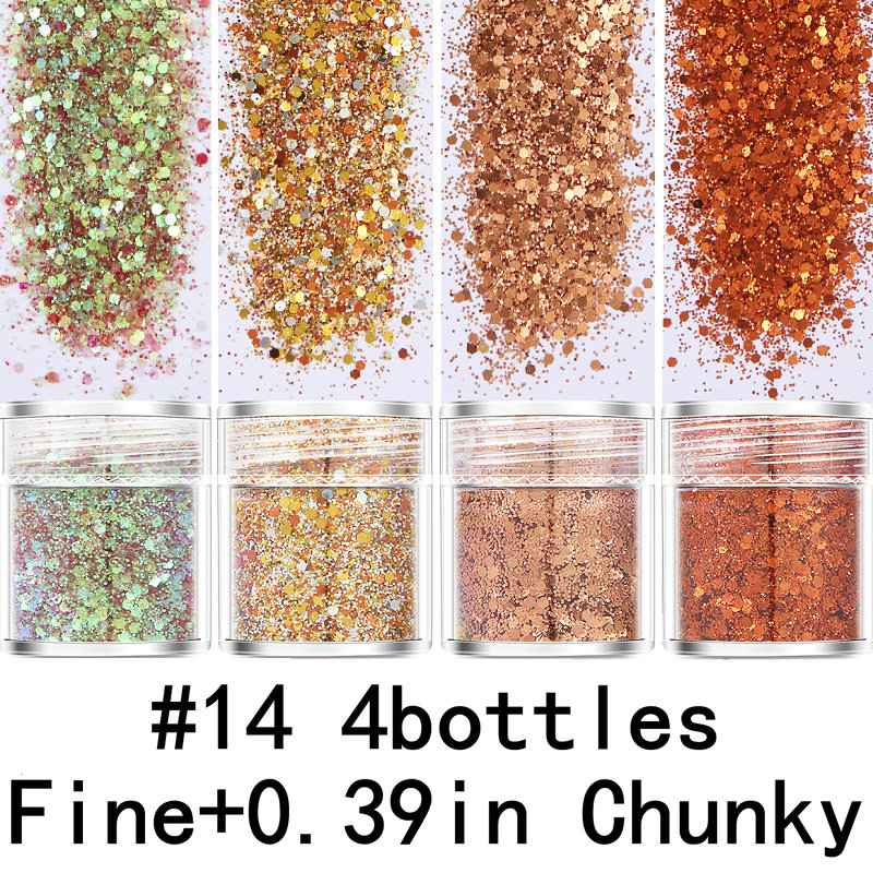 Fortunes Favor :Chunky Biodegradable Iridescent Glitter (glitter sold in  jars - four sizes)