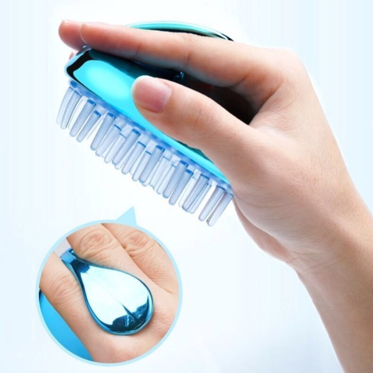 Exfoliating Silicone Hair Brush Scalp Care Hair Growth Head Temu