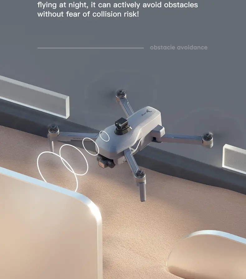 drone with 360 laser obstacle avoidance 3 axis mechanical self stabilizing head gps glonass double mode follow me one key take off landing tap flight gesture photography details 13