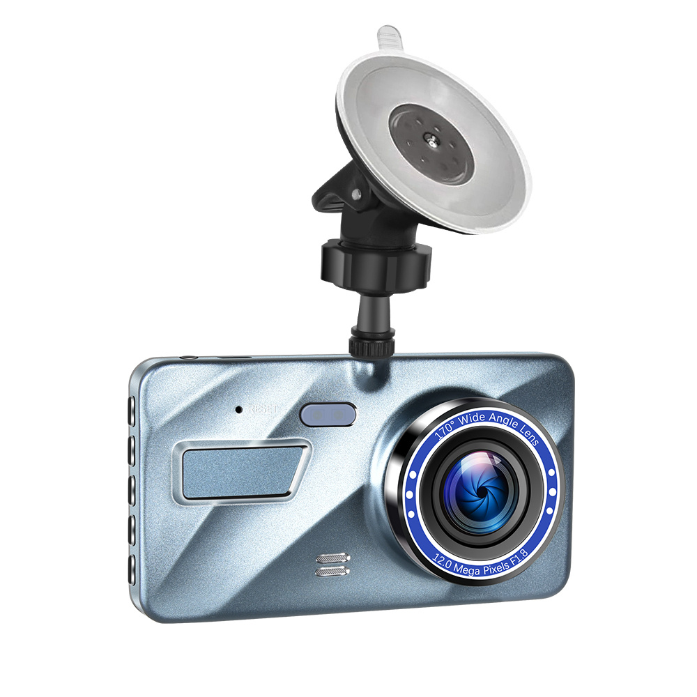 1296p 4 0in screen dash cam car dvr camera video recorder rear view dual lens hd cycle recording video mirror recorder with 32g memory card details 4