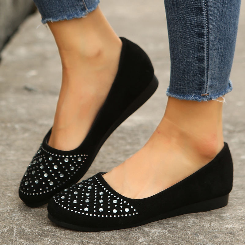 Ladies slip on outlet flat shoes