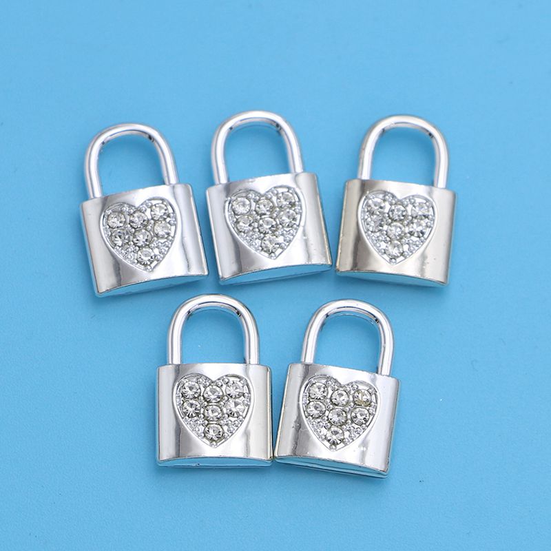 (Silver Plated) Stainless Steel, Jewelry Love Heart, Lock Bracelet, Key Pendant, Necklace Jewelry