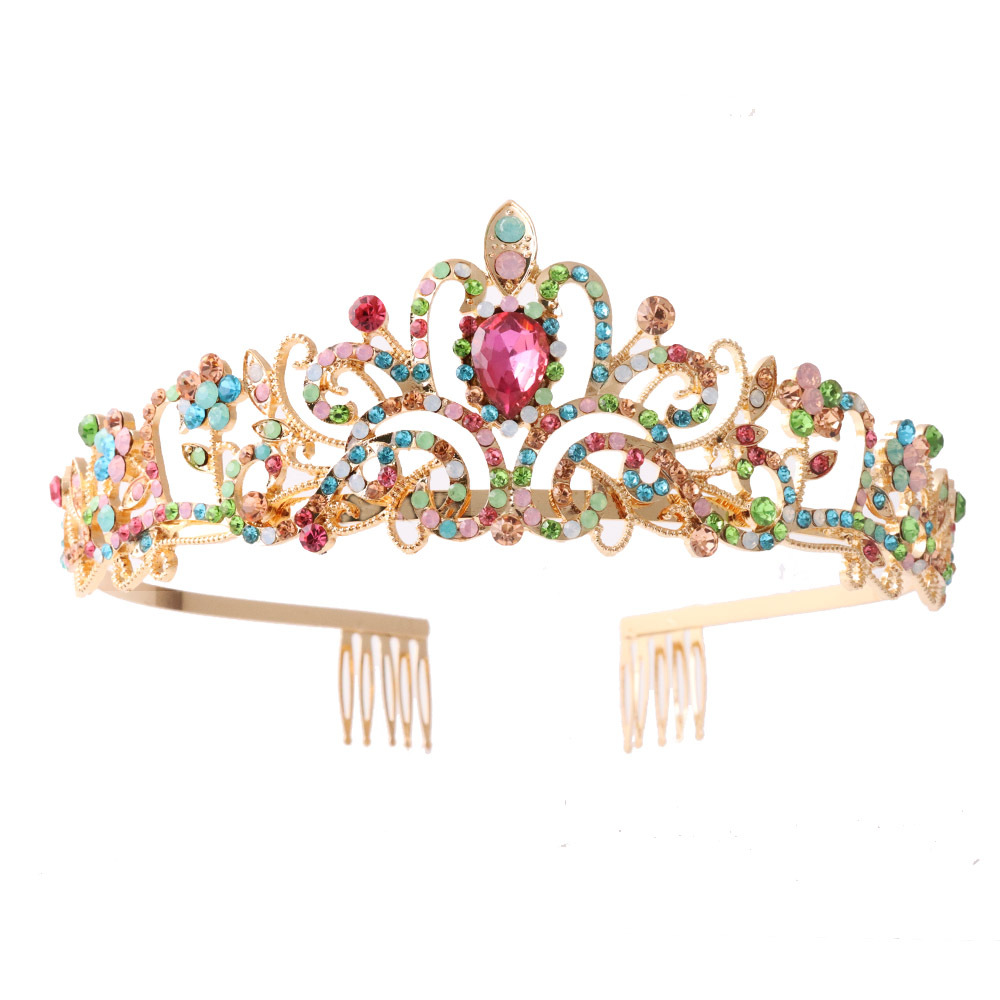 Colorful Rhinestone Crown Hairband Headband Party Favor - Temu