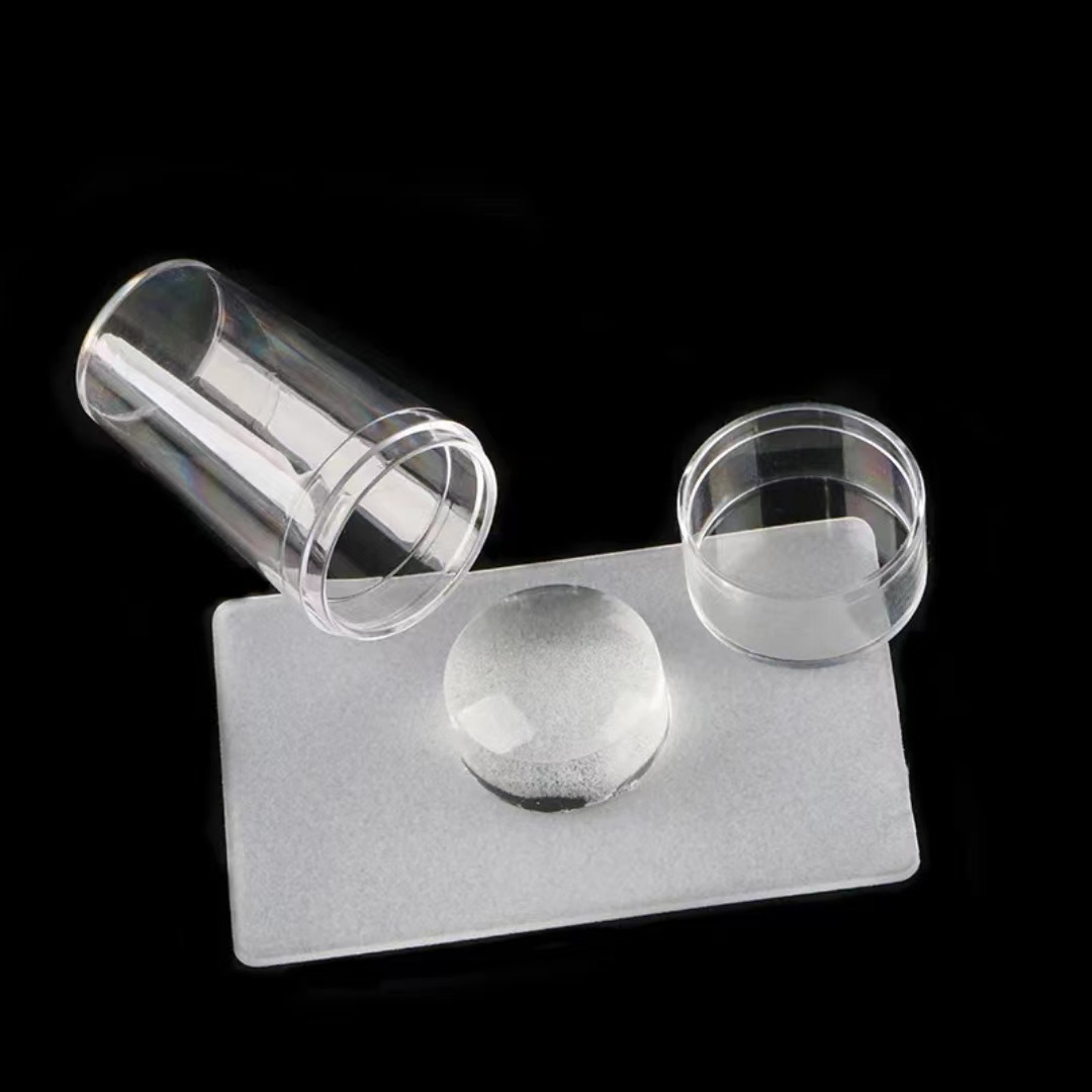 New Clear Jelly Silicone Nail Art Stamper Scraper Transparent Nail