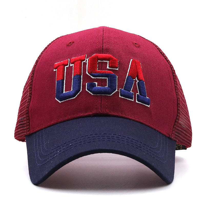 Usa Embroidered Baseball Breathable Mesh Adjustable Hip - Temu