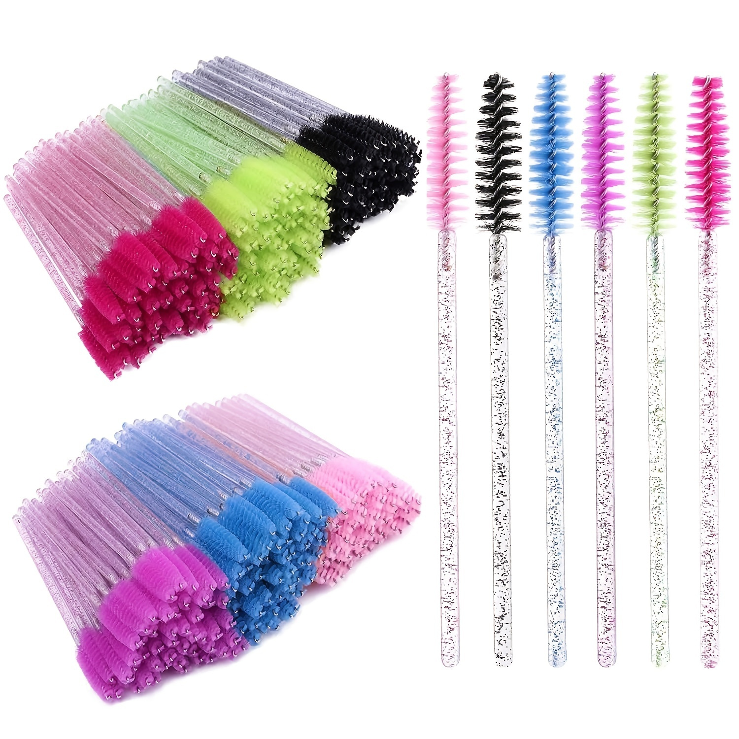 

25 Pcs/pack Disposable Crystal Eyelash Mascara Brushes Wands Applicator Makeup Kits