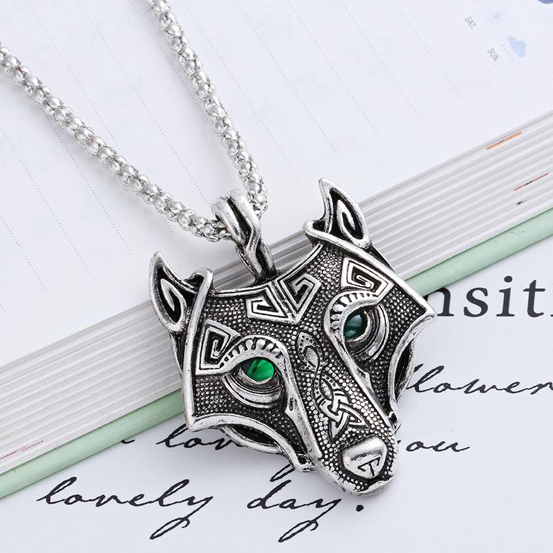 1pc Mens Punk Double Sided Engraving Letter Wolf Head Dog Tag Pendant  Necklace Jewelry Gift, Save Money On Temu