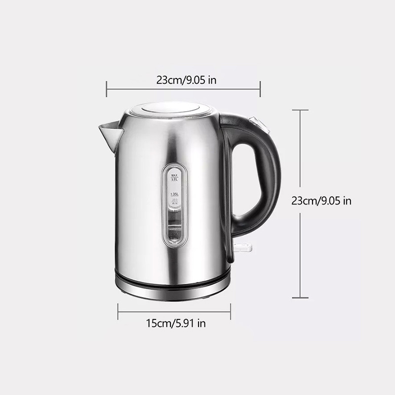 1pc Stainless Steel Electric Kettle For Boiling Water 2.3l Large Capacity  1500w With Led Light, Auto Shut Off And Dry Boil Protection Function,  Suitable For Making Tea, Coffee And Milk