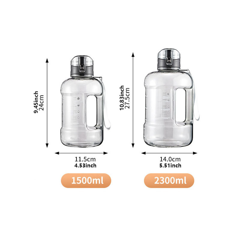 1500 ml gym water jug plastic