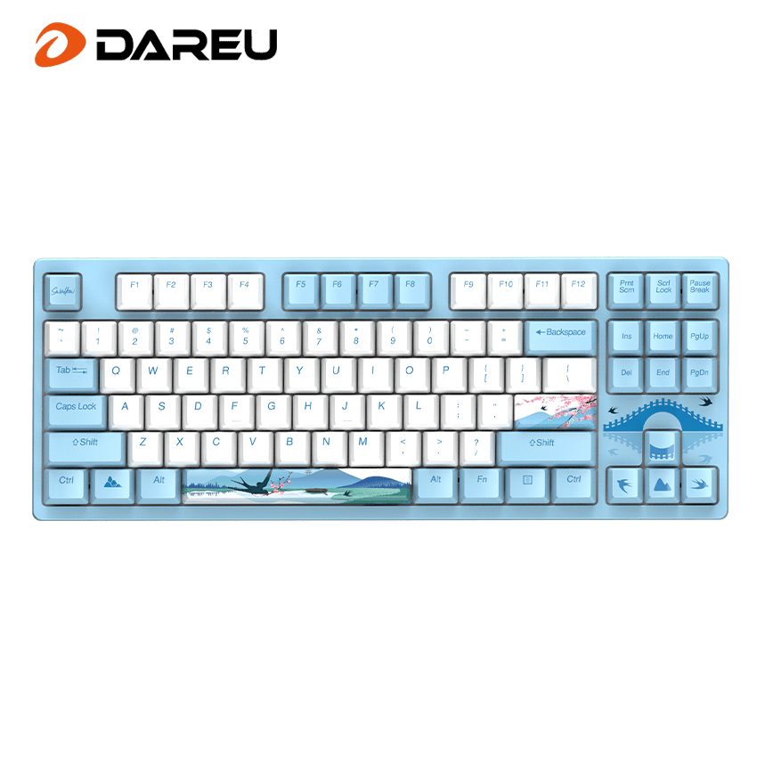 * A87 Dream Theme Gaming Mechanical Ergonomic Keyboard Split 87 Keys Wired  N-key Computer Peripherals For PC/Laptop/* Gift For Birthday/Valentin