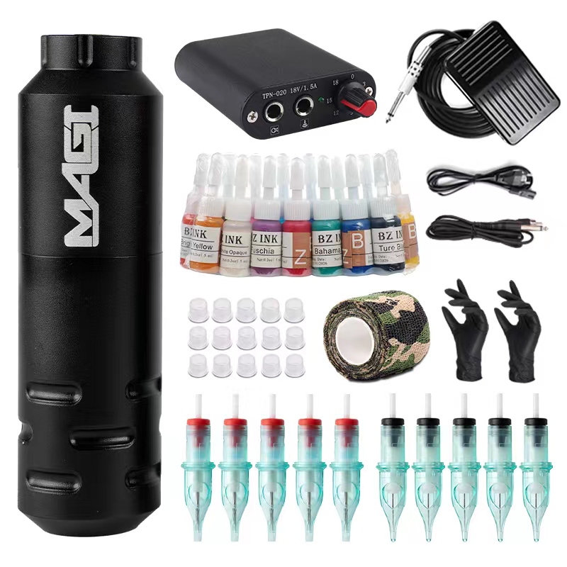 PROBEROS Complete Tattoo Kit 2 Tattoo Machines Power Supply System  THREE  PIN US PLUG Permanent Tattoo Kit Price in India  Buy PROBEROS Complete Tattoo  Kit 2 Tattoo Machines Power Supply