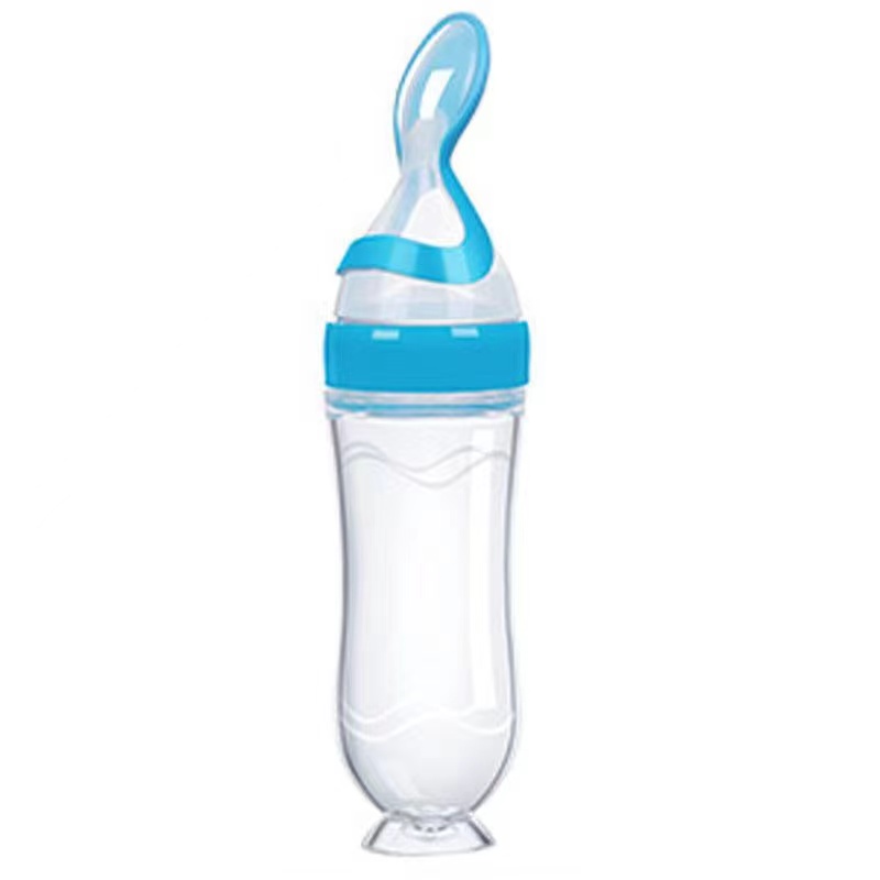 Buy Mee Mee Baby Feeding Bottle with Spoon, BPA Free, Easy to Squeeze Bottle, Storage  Friendly, Multifunctional Anti-Colic Feeding Bottle with Spoon