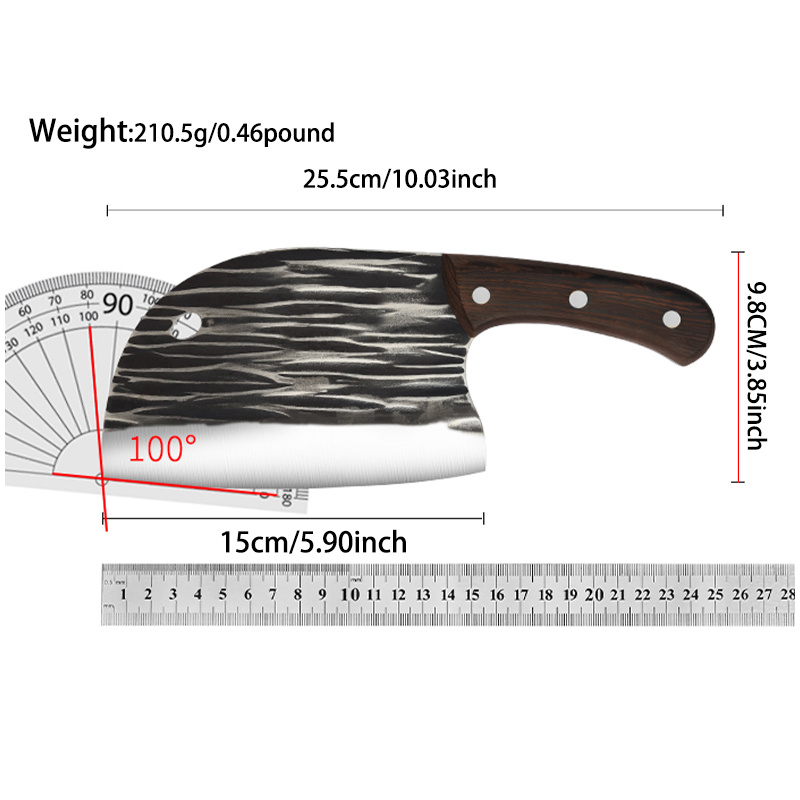 1pc, Forging Kitchen Knife Hammer Round Head Household Fish Killing Knife  Chef-specific Cutting Ladies Chopping Knife Kitchen Knife Kitchen Stuff Kit