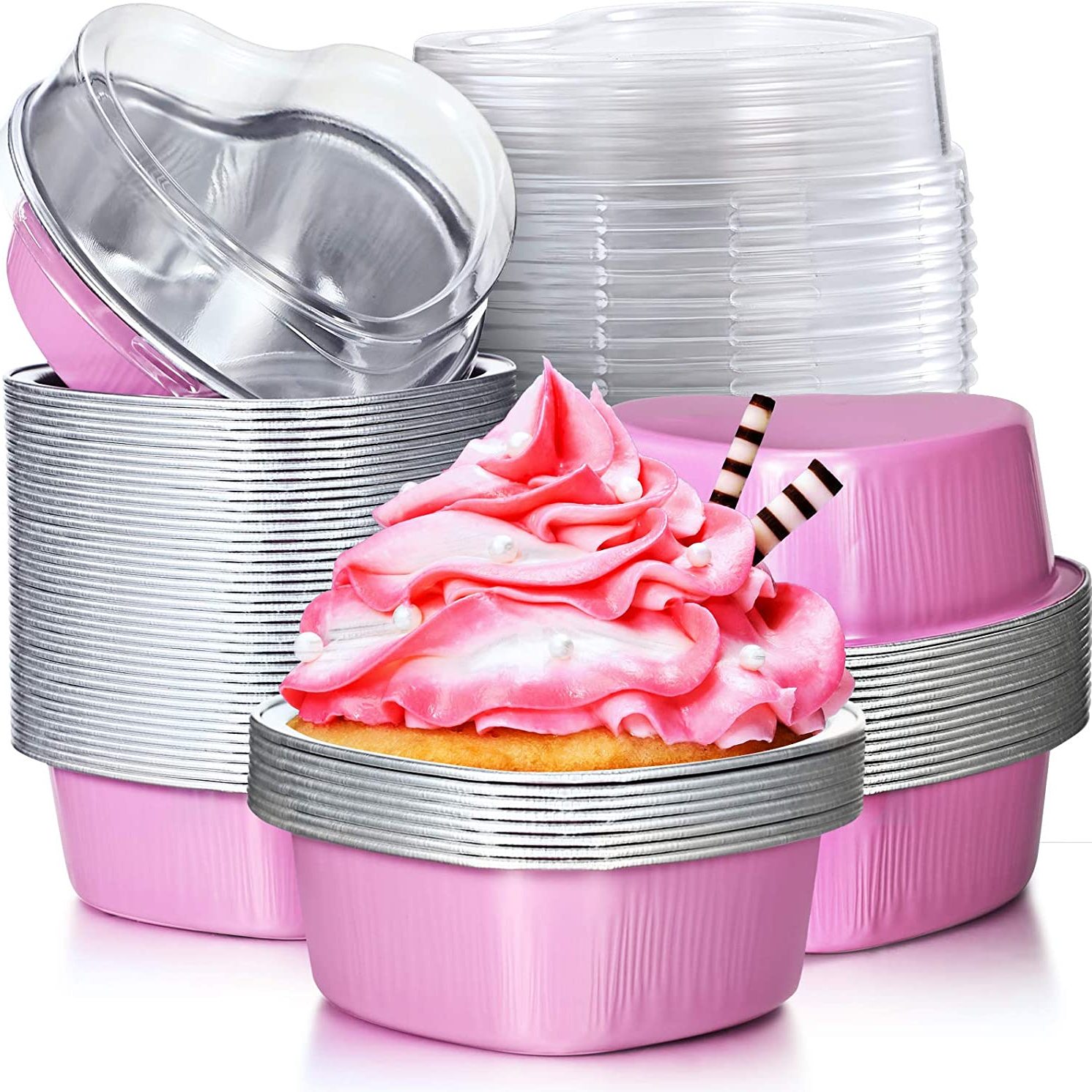 50Pcs Paper Bundt Cake Pans Pumpkin Shaped Cupcake Cake Mould Disposable Cake  Cup Special Paper Holder for Oven - AliExpress