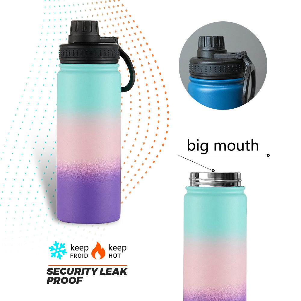 Thermoses Water Bottle Stainless Thermos 17oz Nitrogen Bottle Type Thermal  Cold Insulation Reusable Sports Water Bottles Leak Proof Carabiner Included