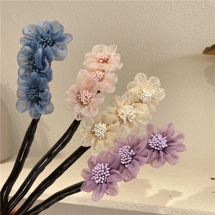 Stunning Flower Floral Hair Ties Easy Use Headdress Curler - Temu