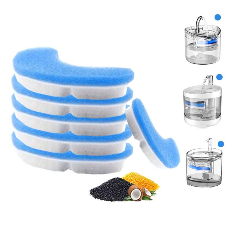 

Filtres de rechange pour fontaine à eau pour chat, filtre à charbon actif, filtre d'alimentation automatique pour animaux de compagnie