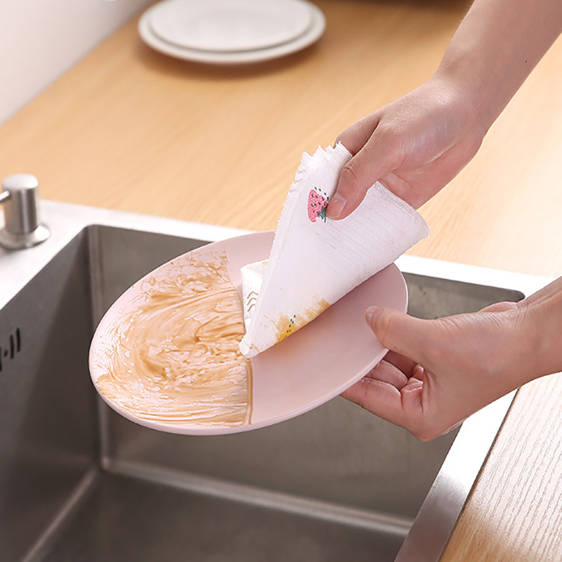 Reusable Disposable Oil free Kitchen Cloth Rolls Dish Towels - Temu