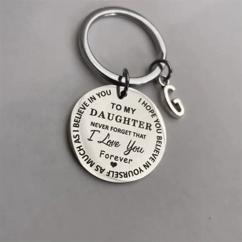porte clef A MON Fils A MA Fille To My Son Daughter I Love You Forever  Inspirational Gift steel Keychains Christmas noel jewelry