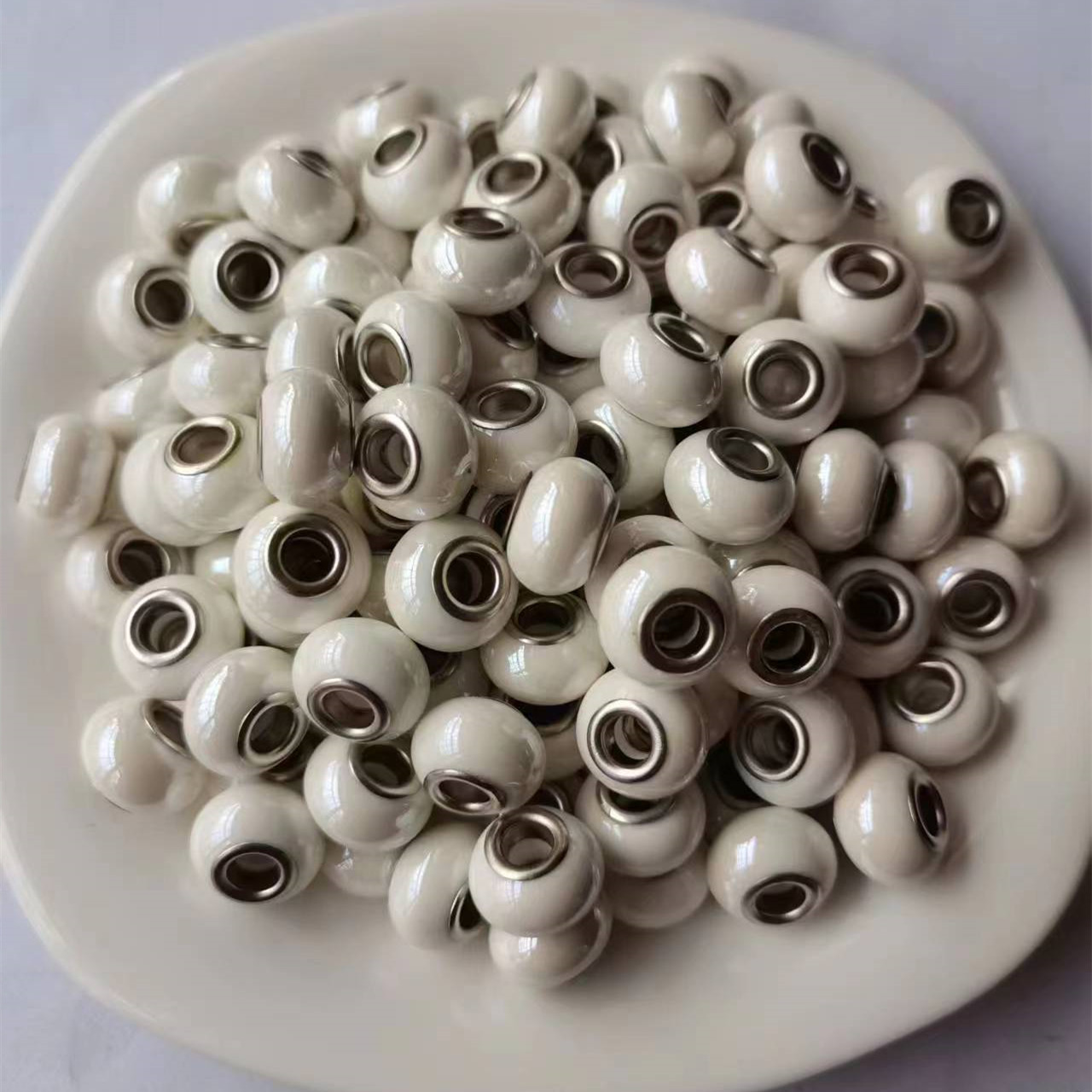 Round Crystal Loose Beads With Large Hole Vintage - Temu