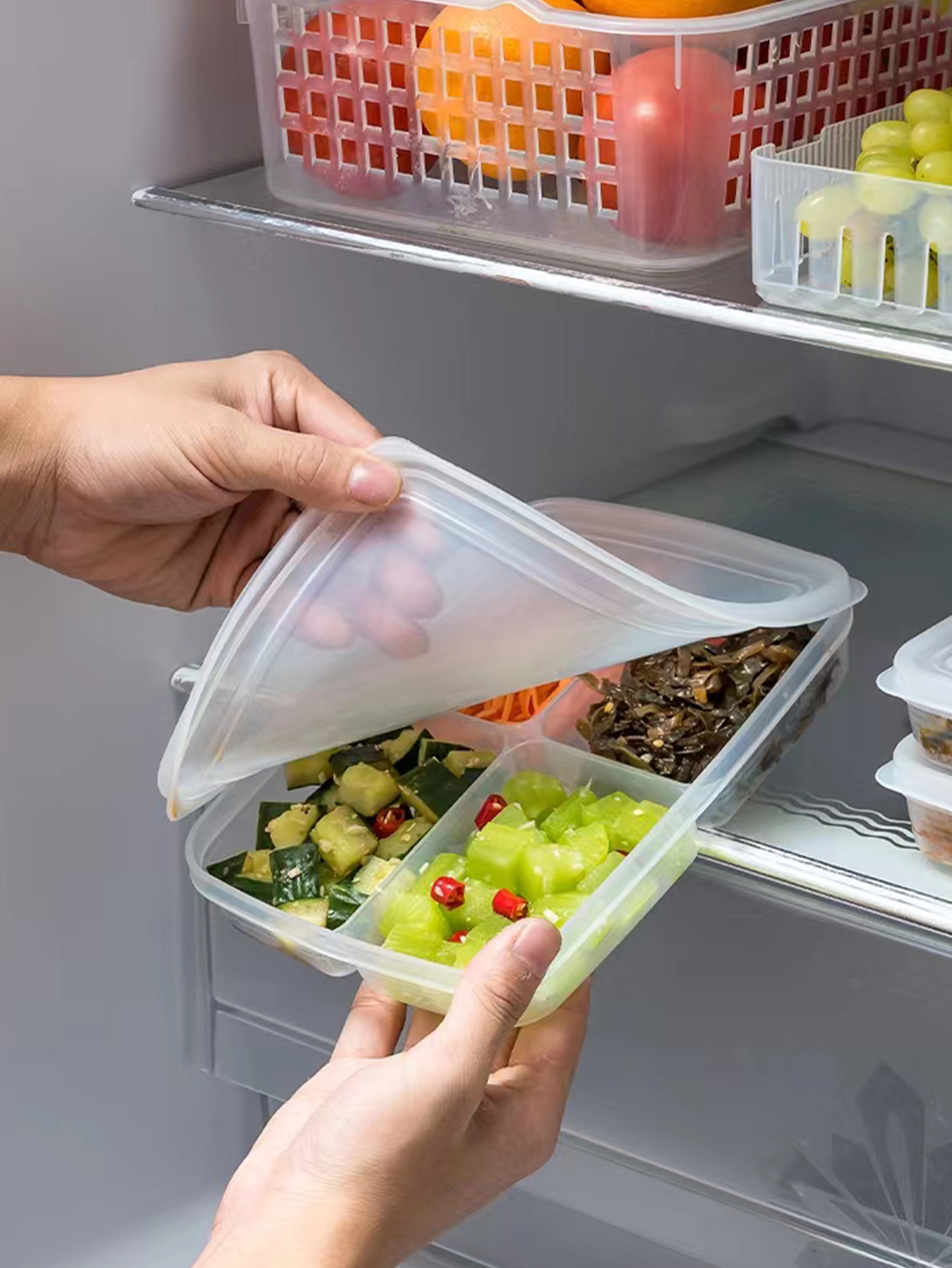 Refrigerator Storage Box Household Vegetable Fruit Fresh-keeping