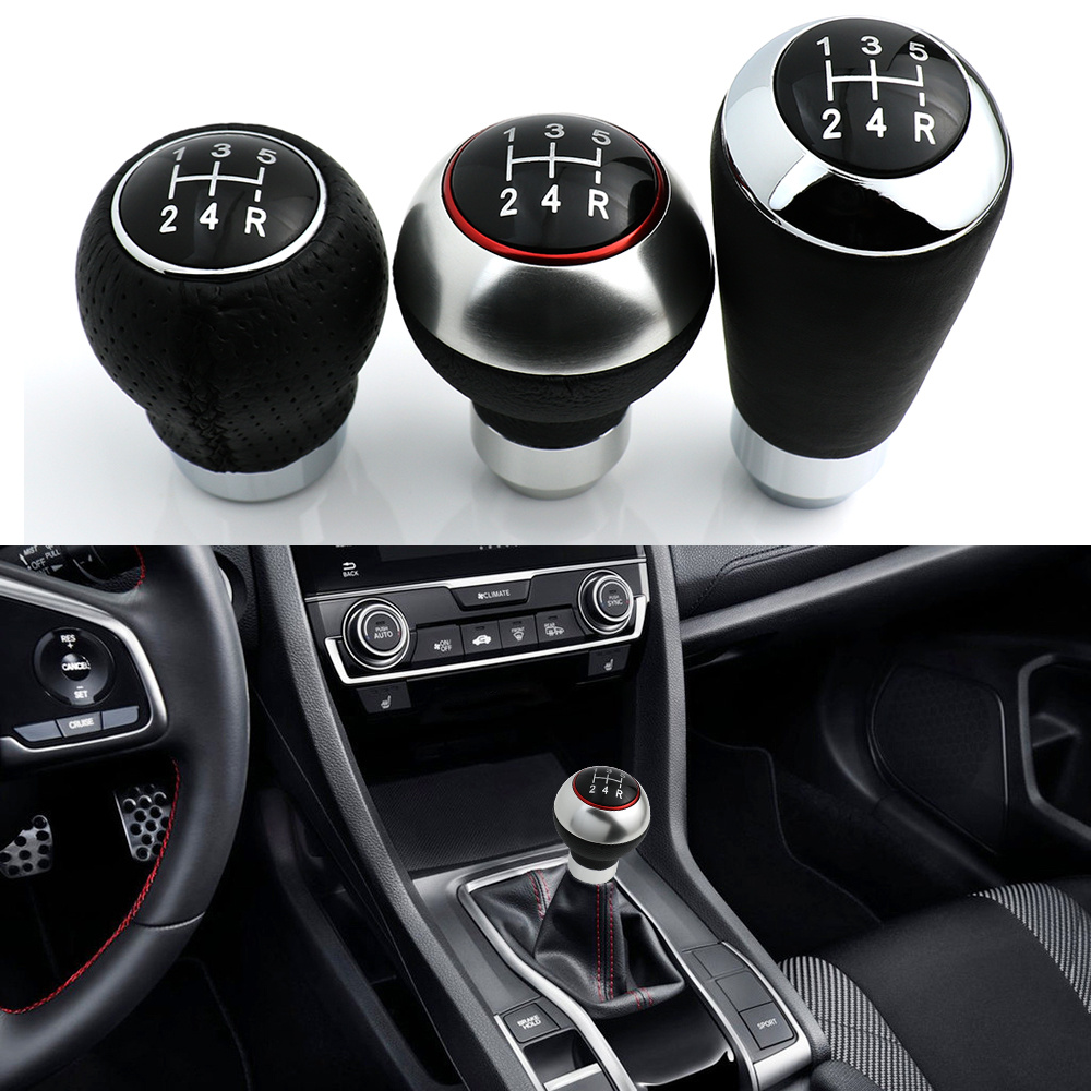 Shift Knob 5 Speed Leather Gear Stick Shifter Knobs Shifting Temu
