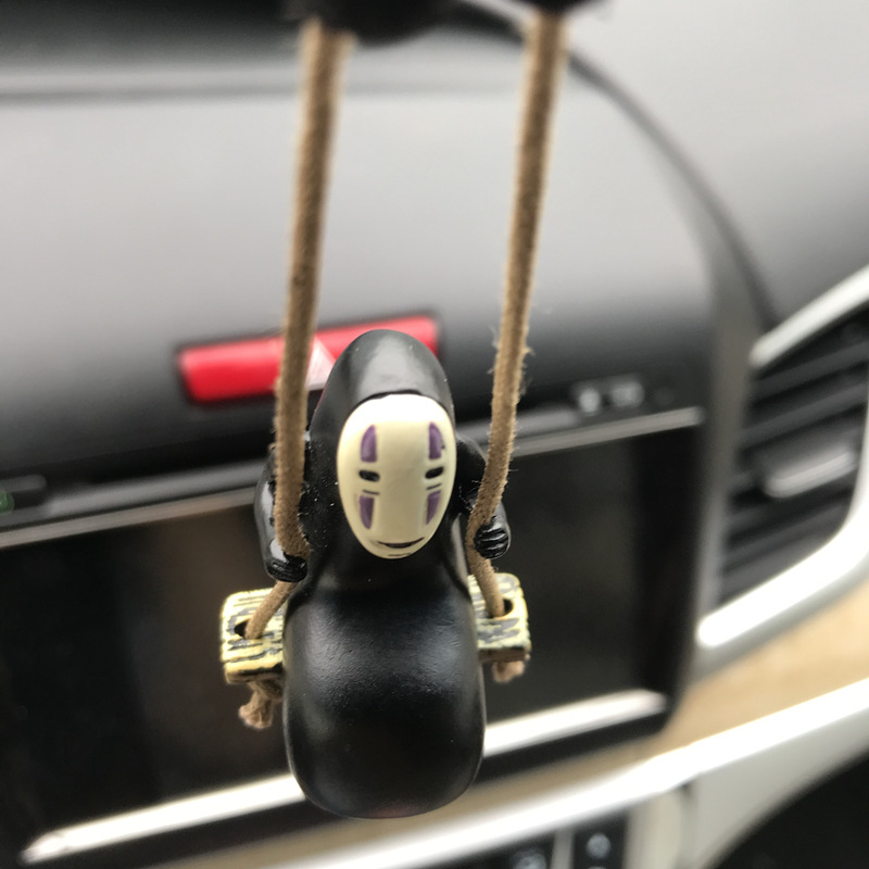 Green Hills cute anime accessories for car interior ornaments faceless male  car pendant no face man